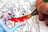 Un artista del horror colorea un libro de 'Frozen' y el resultado es traumático