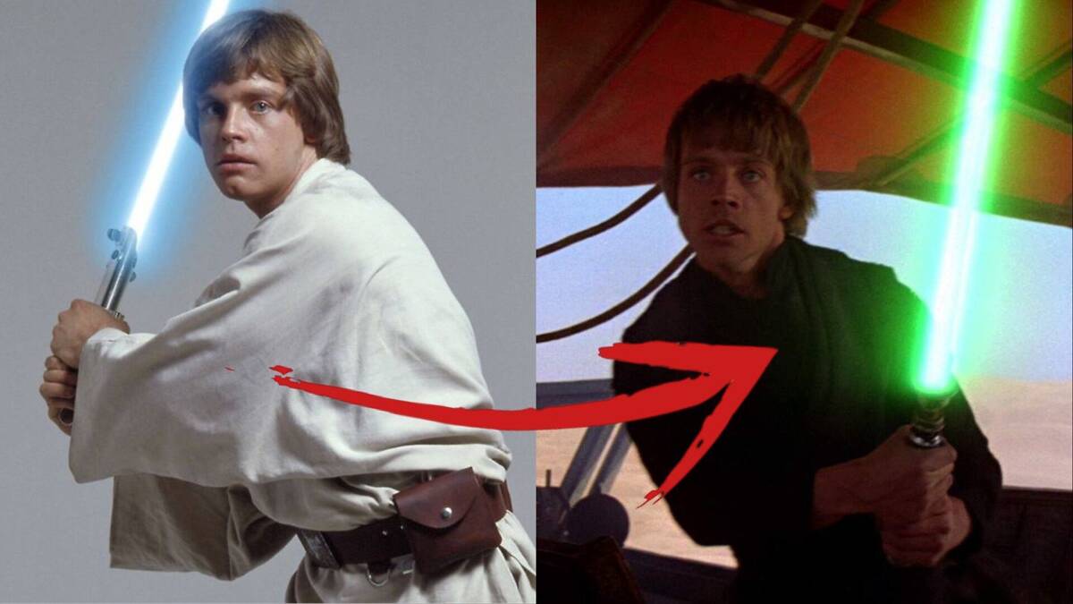 Espada láser de Luke Skywalker de El retorno del Jedi de Star Wars.