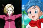 Dragon Ball Super: Super Hero muestra a Androide 18 y a Bulma en detalle. Casi iguales!