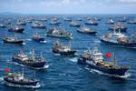 China despliega m�s de 2000 barcos cerca de Jap�n y las im�genes satelitales confirman una extra�a formaci�n mar�tima