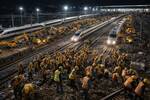 China construye un ferrocarril AVE en 9 horas con 1500 trabajadores y reducen un viaje de 7 horas a 90 minutos