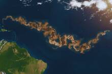 EE.UU. vigila una enorme cinta marrón que cruza el Atlántico desde hace 10 años y no debería estar ahí: tiene 8.000 km de largo