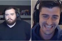 As se pica Ibai cuando Courtois, portero del Real Madrid, le mata en Among Us