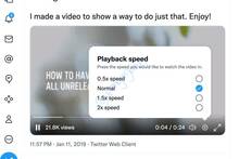 Twitter está probando una función para acelerar o ralentizar los vídeos.