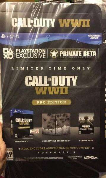 Imagen filtrada de la Pro Edition de Call of Duty: WWII