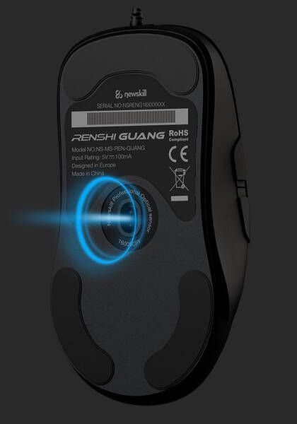 Renshi Guang monta un sensor Pixart 3360, uno de los mejores del mercado.