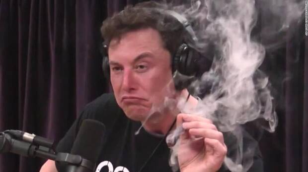 Elon musk fumando marihuana