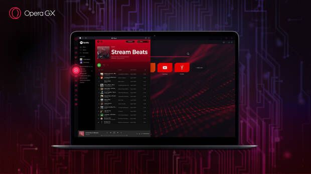 Opera GX y YouTube Music