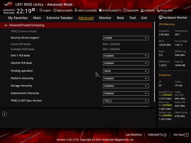 BIOS de ASUS
