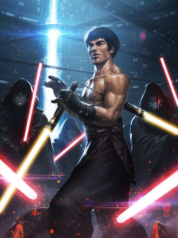 As� maneja Bruce Lee unos nunchucks l�ser al estilo �Star Wars�