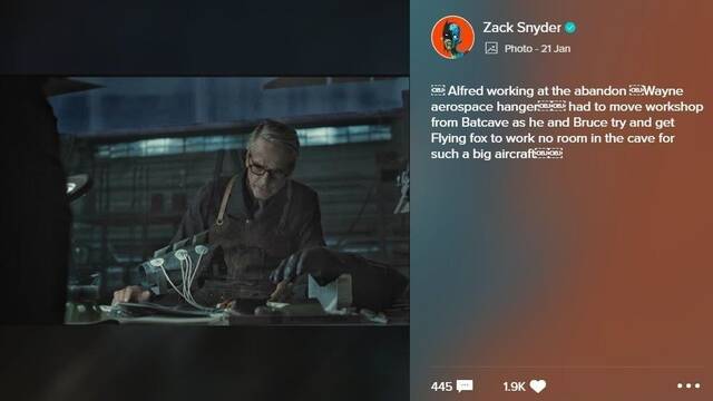 Liga de la Justicia: Zack Snyder comparte una nueva foto de Alfred
