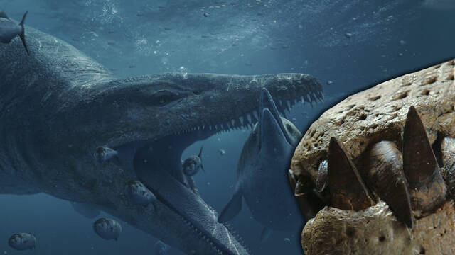 Paleontlogos descubren el crneo gigante de un aterrador carnvoro jursico apodado como el T-Rex del ocano