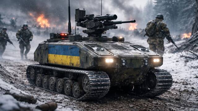 Ucrania despliega el primer ej�rcito de 'robots terrestres' del mundo, creados en talleres ocultos y capaces de combatir a Rusia