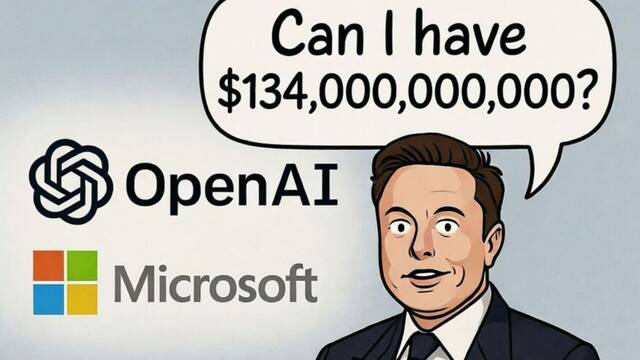 Elon Musk reclama 134.000 millones a OpenAI y Microsoft ya que estas empresas han generado 109.400 millones con su dinero