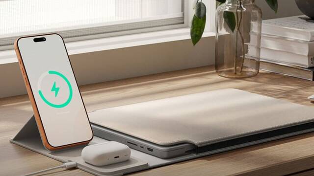 Carga inal�mbrica, soporte ajustable y protecci�n premium se fusionan en esta funda de 150 euros que organiza tu oficina m�vil