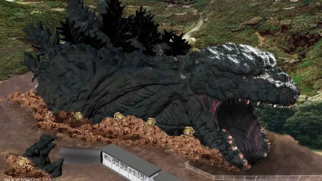 Un Godzilla a tamao real se cuela en un parque de atracciones japons