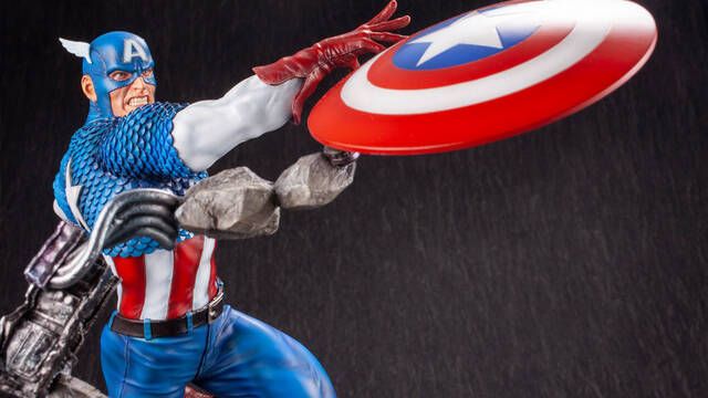 Marvel C�mics: As� es la nueva estatua del Capit�n Am�rica de Kotobukiya