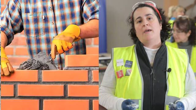 Carolina, alba�ila, ha cambiado la inform�tica por la construcci�n: 'Se pueden ganar 100 euros al d�a'