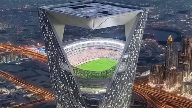 Un estadio de ftbol en un megarascacielos: Arabia Saud quiere a 46.000 personas a 350 metros de altura en el Mundial de 2034