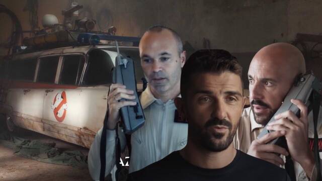 Andrés Iniesta y David Villa en el nuevo y divertido spot de 'Cazafantasmas: Más Allá'