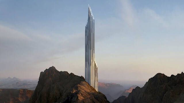Arabia Saud va a construir una torre de cristal de 330 metros de altura, junto a una pista de esqu, en pleno desierto