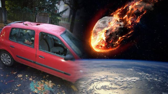 Un meteorito destroza a un desafortunado Renault Clio según las autoridades