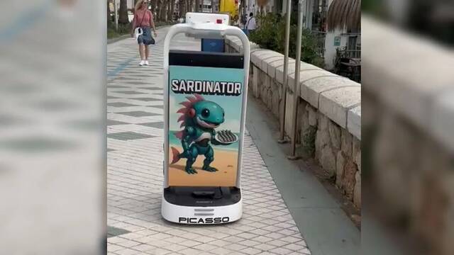 No es ciencia ficci�n: M�laga tumba el experimento del robot 'Sardinator' que vend�a mojitos en plena v�a p�blica