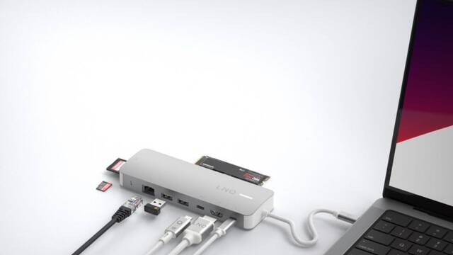 Por menos de 160 euros tienes el nico hub de este tamao que integra disco SSD NVMe y 9 puertos sin saturarse