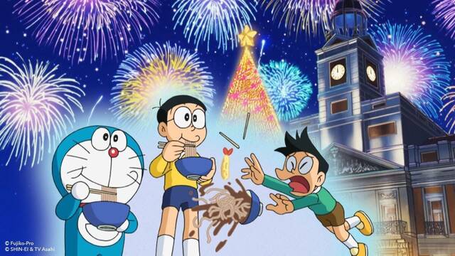 Es oficial: el episodio in�dito del anime 'Doraemon' en el que celebra Nochevieja en la Puerta del Sol de Madrid llega a Espa�a
