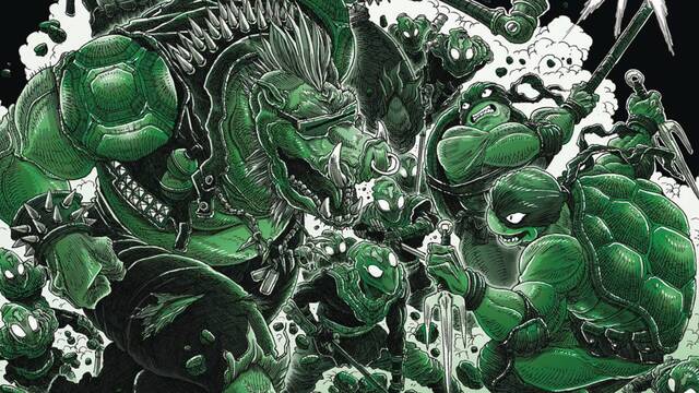 El cmic ms inesperado de las Tortugas Ninja llega a Espaa: 16 historias en blanco, negro y verde con autnticas leyendas