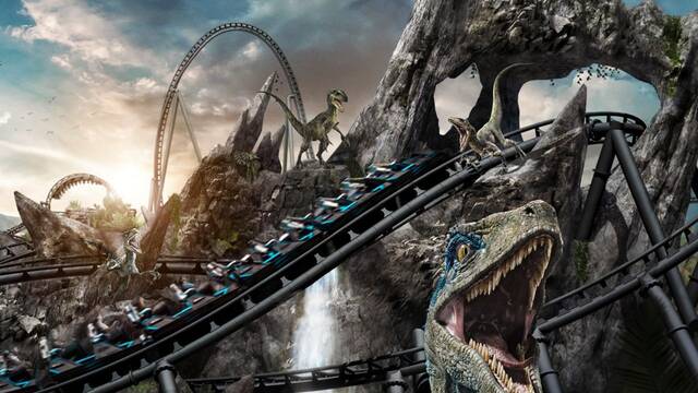 Jurassic World estrena un nuevo vdeo de su montaa rusa en Universal Studios