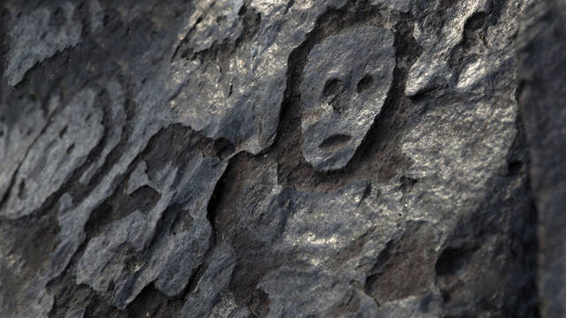 Una sequa extrema en el Amazonas deja al descubierto unas extraas caras talladas en la roca