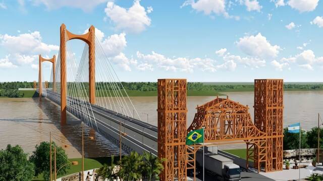 El megapuente bioce�nico que conectar� Brasil con Argentina: 950 metros, m�s de 35 millones de euros y fecha l�mite 2030