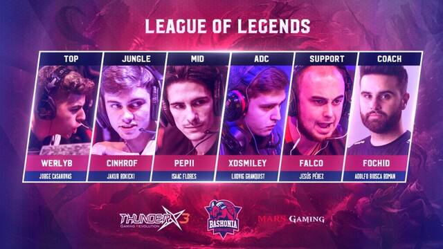 Los equipos de la SuperLiga Orange de League of Legends: ThunderX3 Baskonia