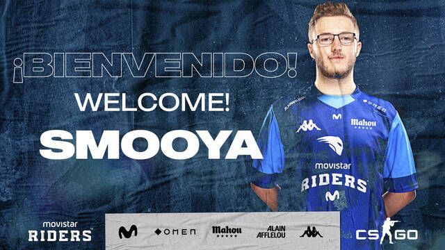 Movistar Riders ficha a Smooya y cierra su equipo de CS:GO para el IEM Katowice 2021
