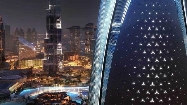 Mercedes-Benzn est construyendo un rascacielos de lujo en Dubi casi tan alto como el Empire State y con forma de bala