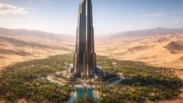 El megarascacielos m�s alto del mundo: 5000 millones, 2 kil�metros de altura, 678 pisos y hoteles en las nubes en Arabia Saud�