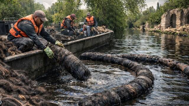 Ni redes ni qu�micos: toneladas de cabello en canales de M�xico filtran petr�leo, metales y bacterias y son un compost duradero