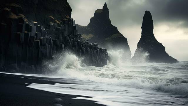 La playa m�s peligrosa de Islandia queda devastada tras tormentas hist�ricas tras 18 millones resistiendo temporales