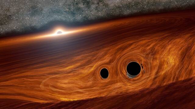 Detectan la presencia de un agujero negro supermasivo en movimiento
