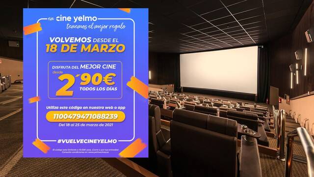 Yelmo nos invita a volver a los cines con entradas a 2,90 euros