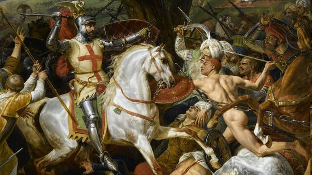En 1212 hubo una monumental batalla entre cruzados y almohades en Navas de Tolosa que cambi la historia de Espaa para siempre