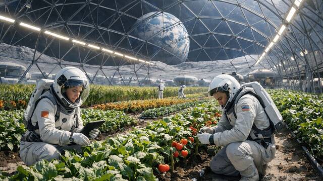 Cient�ficos consiguen cultivar alimentos en suelo lunar simulado: buscan que astronautas produzcan comida fuera de la Tierra