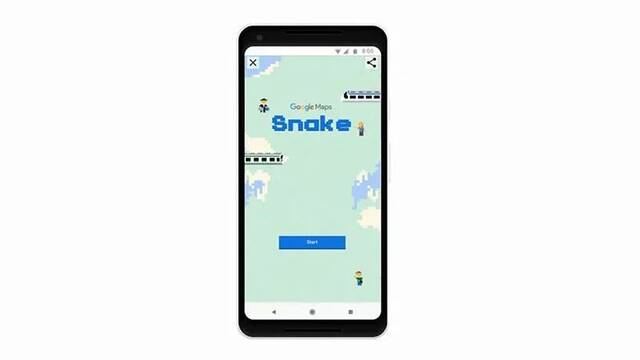 Google aade el Snake a Google Maps por el April Fools Day