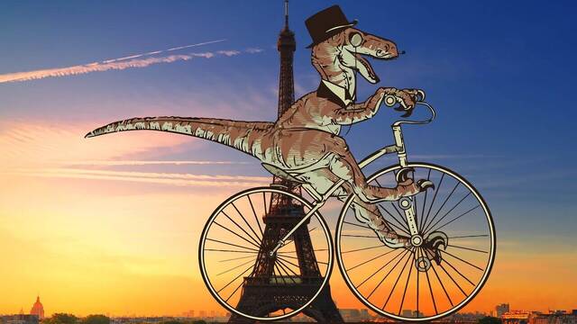 Unos ciclistas dibujan un dinosaurio enorme en el GPS y de paso baten un rcord