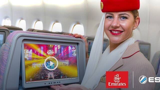 Los aviones de Emirates Airlines tendrn a bordo contenidos de esports de la ESL