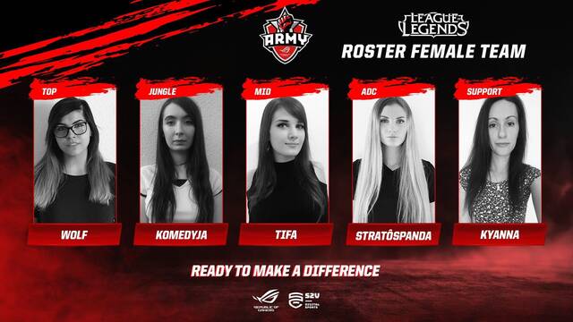 ASUS ROG Army ficha a un equipo femenino de League of Legends