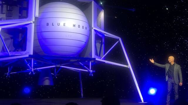 Jeff Bezos revela la nave Blue Moon, el vehículo destinado a reconquistar la Luna