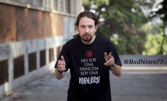 Pablo Iglesias la l�a en Twitter con sus paralelismos con Juego de Tronos