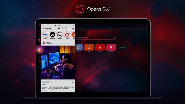 Opera GX, el navegador para jugadores, integra Instagram en su barra lateral